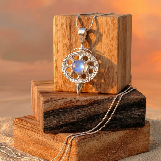 Boudica Moonstone | Fine Silver Pendant