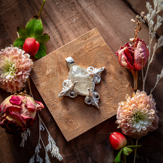 Aletheia Golden Tektite | Fine Silver Pendant