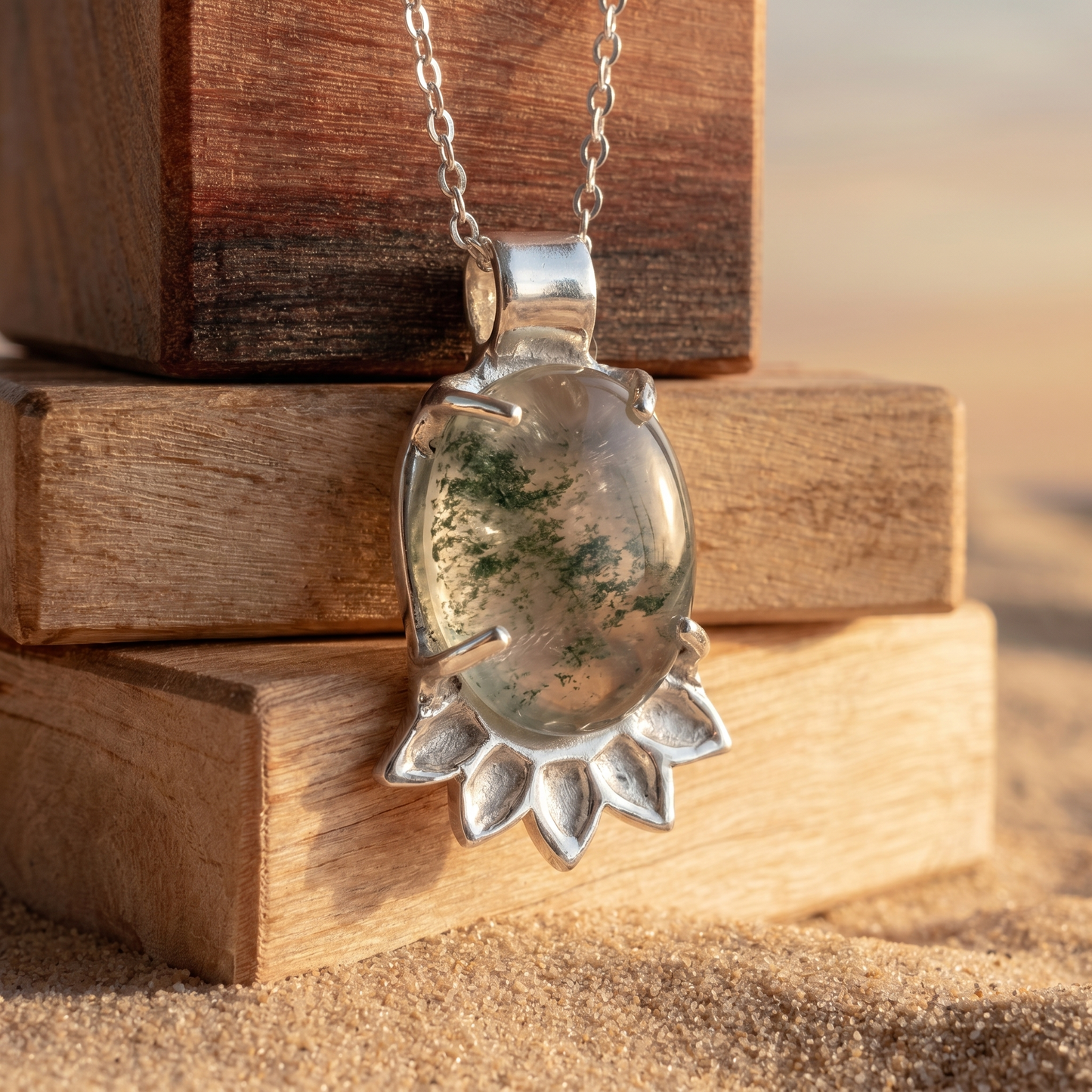 Theia Citrine | Pendentif en argent fin