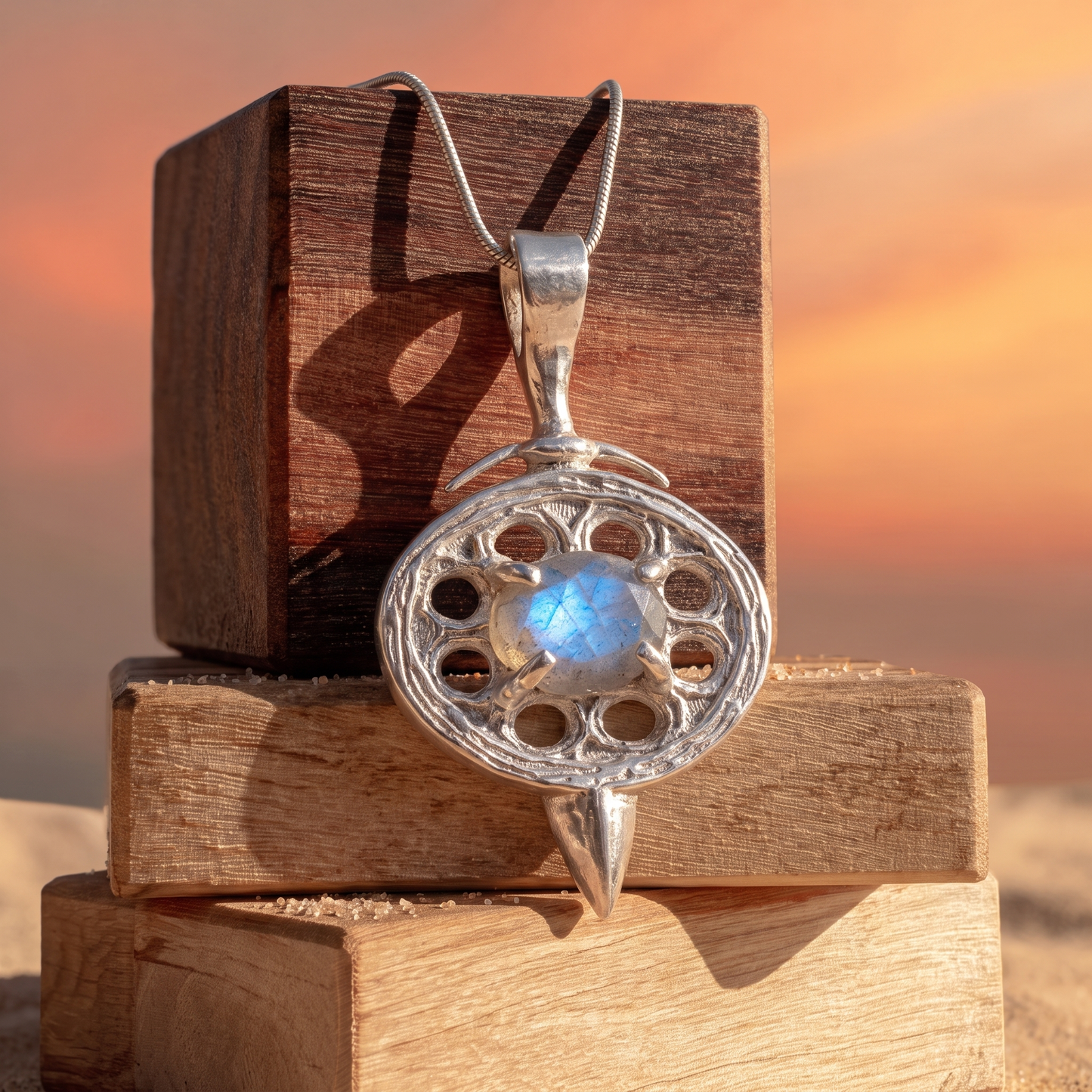 Boudica Labradorite | Fine Silver Pendant